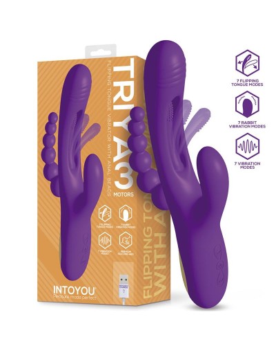 Vibro rabbit chapelet anal Triya 14 x 3.6cm