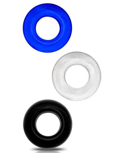 Lot de 3 Mini Cockrings étirables Dondick 16mm