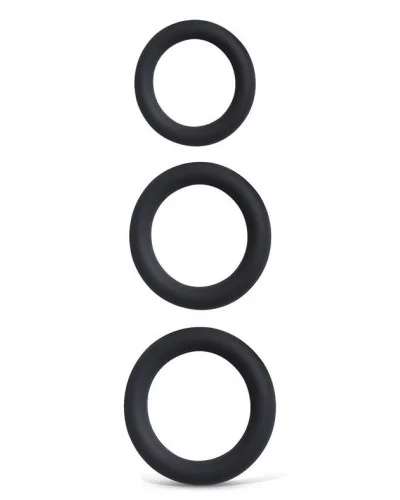 Lot de 3 Cockrings Perfoz 28-40 mm Noirs