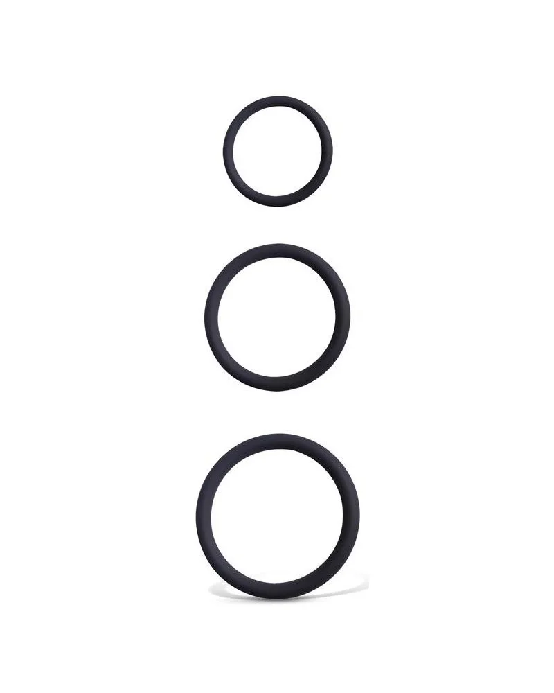 Lot de 3 Cockrings fins Thiniak 30-50 mm Noirs