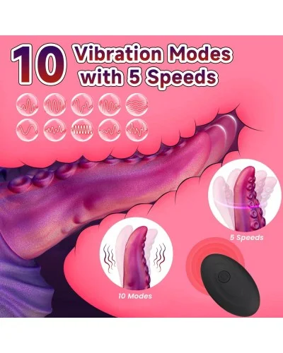 Gode tentacule vibrant Tongtak 15 x 6cm