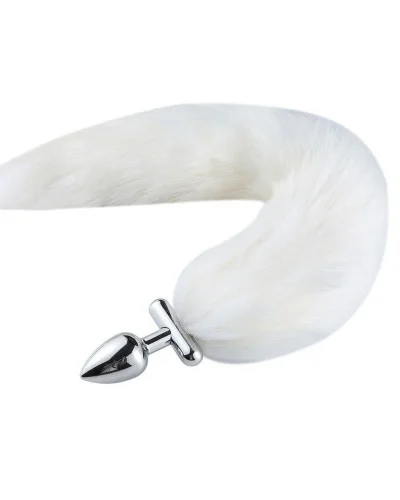 Plug queue de renard convertible bijou Foxy roxy queue 39cm blanche