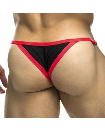 Slip sexy Kini Noir-Rose fluo