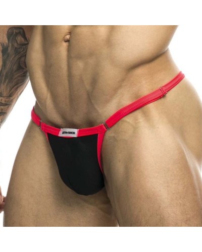 Slip sexy Kini Noir-Rose fluo