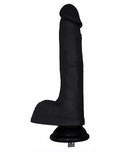 Embout Gode noir Realistic dicker pour Fuck Machine 15 x 3.7cm