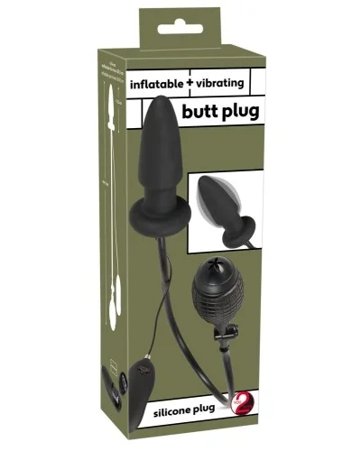 Plug gonflable et vibrant Conikflat 10.5 x 4cm