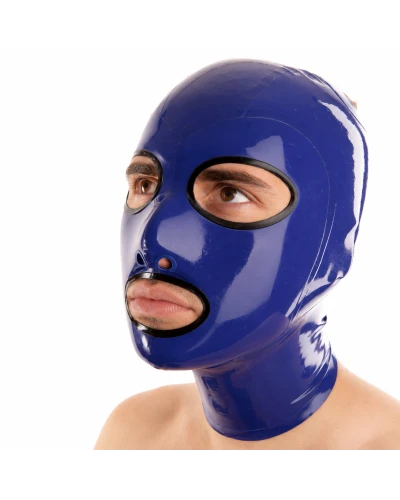 Cagoule en latex Outline Bleu-noir