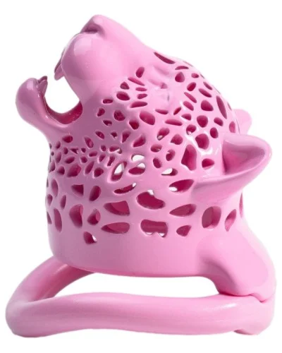 Cage Léopard 7 x 3.3 cm Rose