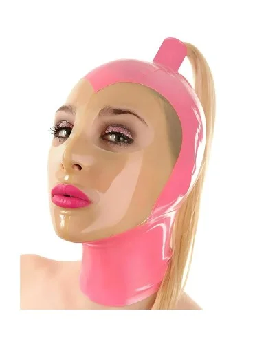 Cagoule en latex Blondtail Rose