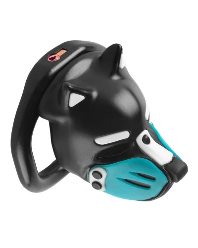 Cage Puppy 4.5 x 3.2 cm Noir-Bleu