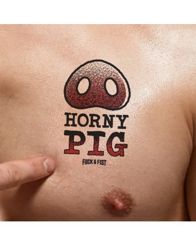 Tatouage temporaire Horny Pig 9 x 6cm