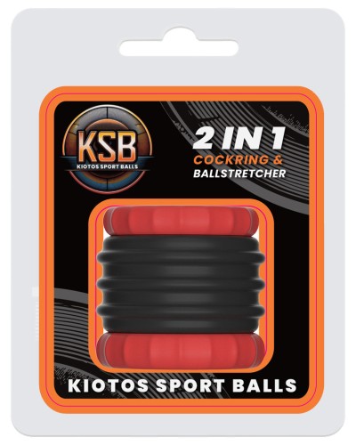 Ballstretcher 2 IN 1 32 mm - Hauteur 4.7 cm Rouge-Noir