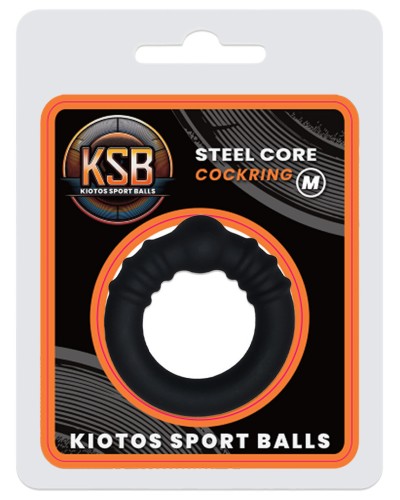 Cockring avec boule Steel Core M 35 mm Noir