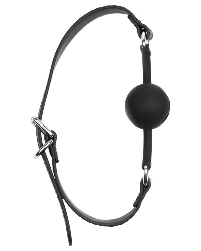 Bâillon-boule Motif Croco Feros Noir