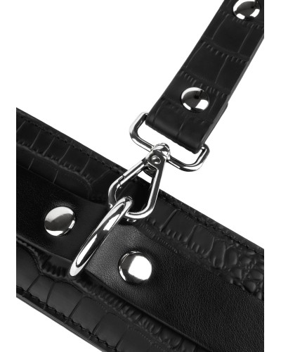 Menottes de chevilles - motif Croco Feros Noires
