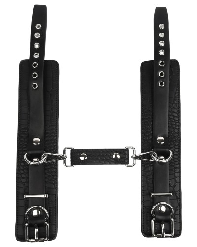 Menottes de poignets - motif Croco Feros Noires