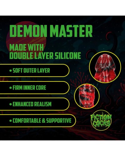 Gode Demon Master 16 x 6.5 cm Rouge