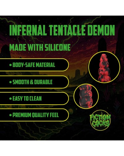 Gode Infernal Tentacle Demon 35 x 5.5 cm Rouge