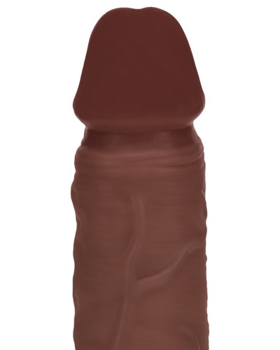 Gode vibrant va-et-vient Demetrio marron 16 x 4.3cm