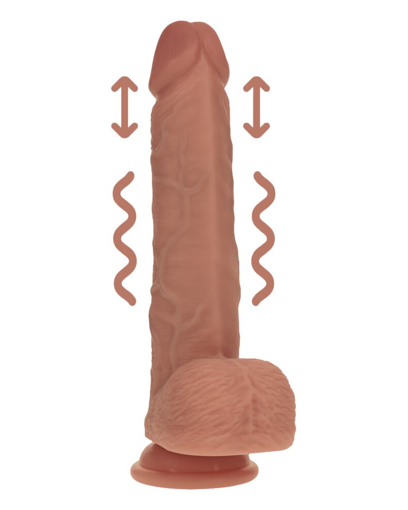 Gode vibrant va-et-vient Demetrio latino 16 x 4.3cm
