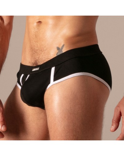 Slip Rib Open Noir