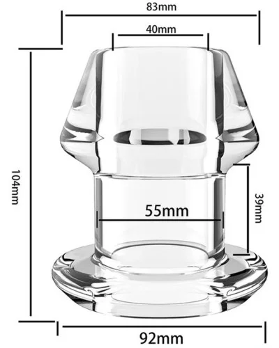 Plug Tunnel avec bouchon Inpull XXL 9 x 8cm pas cher