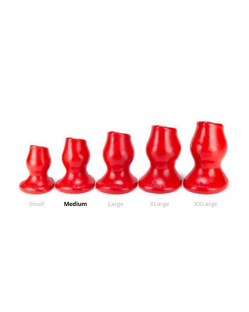 Plug Tunnel Pig-Hole rouge Medium - 8 x 5.5 cm pas cher