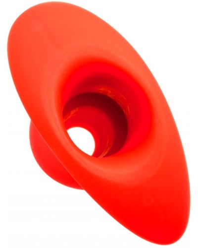 Plug Tunnel Stretch Rouge Extra large 16 x 7.5cm pas cher