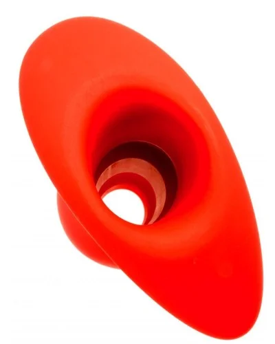 Plug Tunnel Stretch Rouge Large 15 x 7cm pas cher