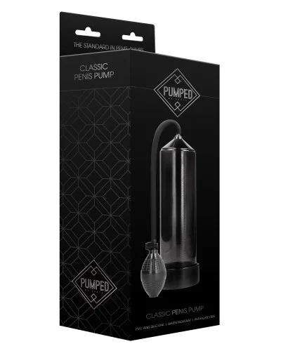 Pompe a pEnis Classic 20 x 6cm noir pas cher