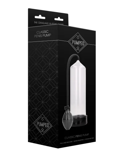 Pompe a pEnis Classic 23 x 6cm Transparente pas cher