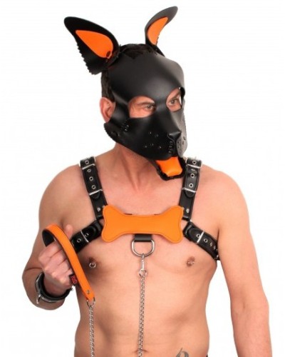 PUPPY OS  EN CUIR ORANGE pas cher