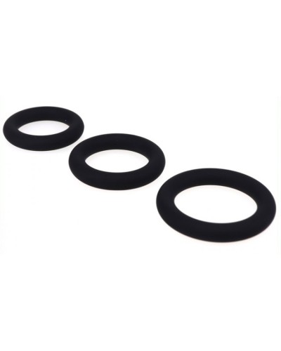 Set de 3 cockrings en silicone pas cher