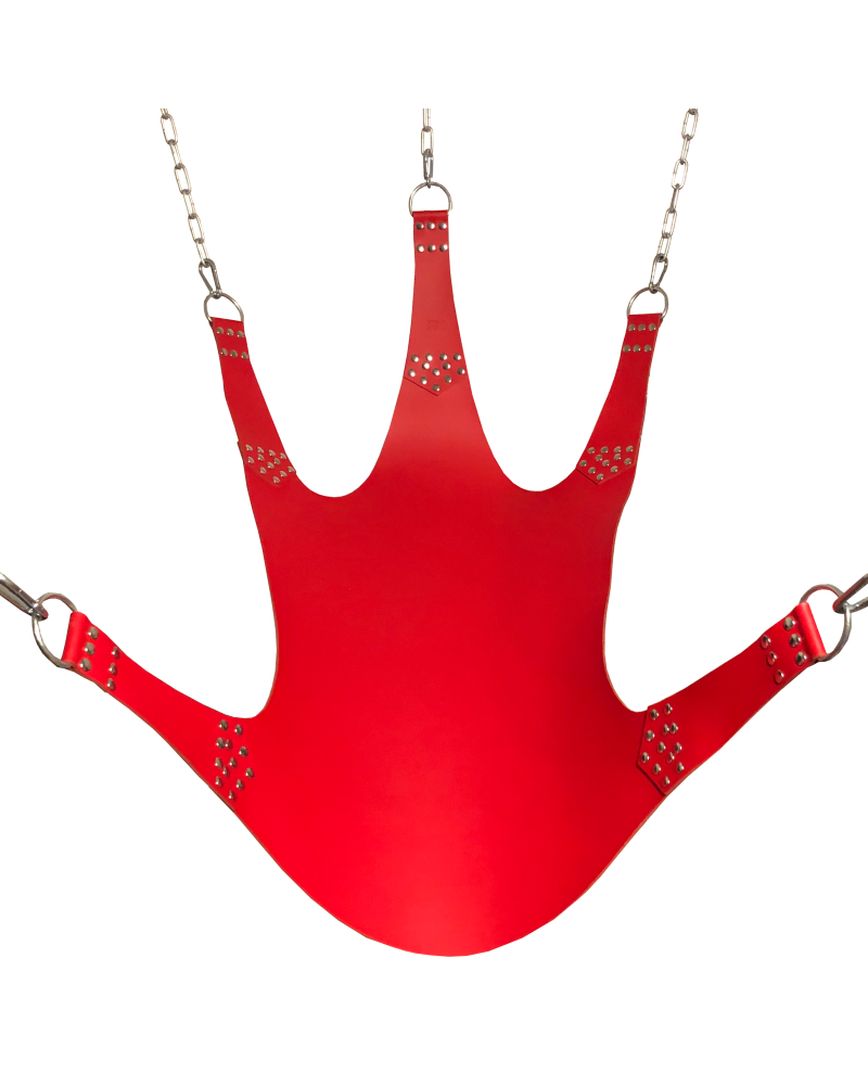 Sling en Cuir 5 Points d'attache Rouge pas cher