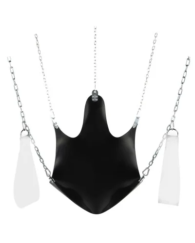 Sling en latex 5 points Noir pas cher