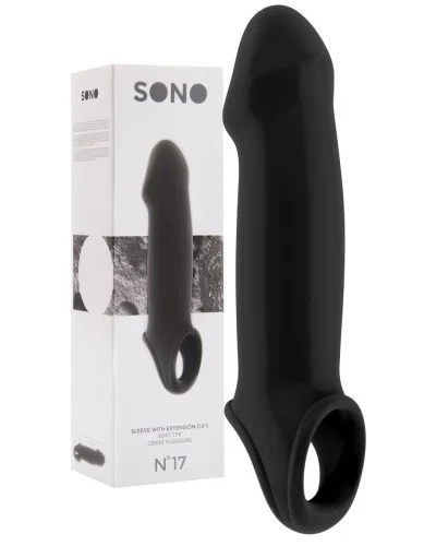 SONO 17 - Gaine a pEnis Lisse noir 20 x 5.5cm pas cher