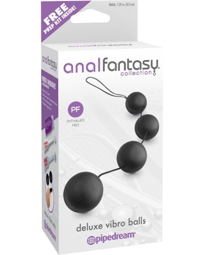 Boules anales Vibro 3.2 cm Noir pas cher