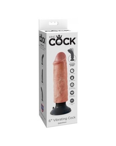 Gode vibrant King Cock 16 x 4.5 cm pas cher