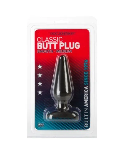 Butt Plug Smooth 12 x 3.8 cm Noir pas cher