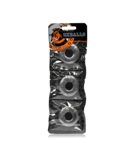 Pack de 3 mini cockrings Oxballs Gris pas cher