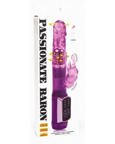 Vibro Rabbit Rotatif Violet pas cher