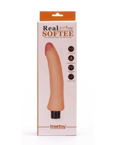 Dildo vibrant Real Softee 18 x 4.5cm pas cher