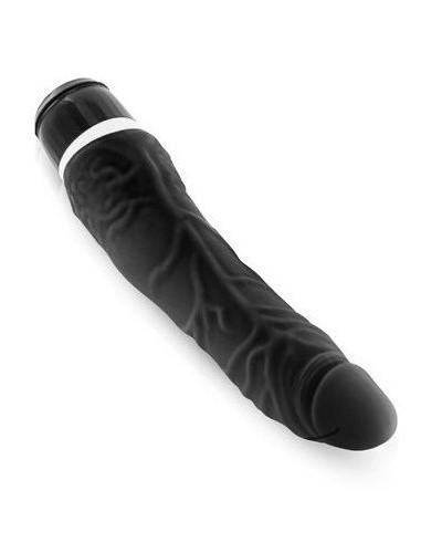 Gode vibrant Slim Silicone 15 x 4.5 cm Noir pas cher