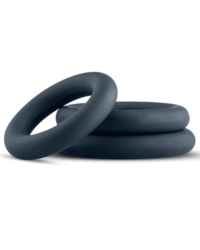 Set de 3 cockrings Boners Silicone 9mm pas cher