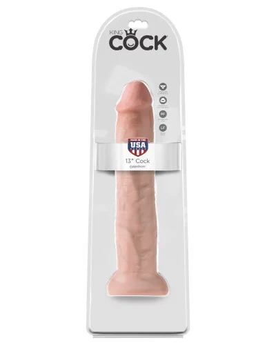 Gode King Cock - 29.5 x 6.2 cm Flesh pas cher