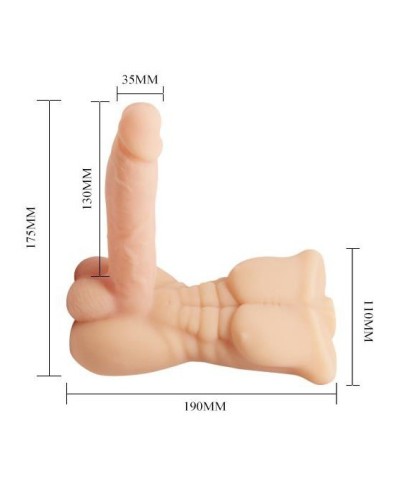 Gode flexible et vibrant Bigger Man 13 x 3.5 cm pas cher