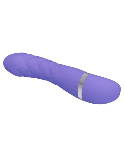 Vibromasseur Truda 19.5 x 3.5cm - Violet pas cher