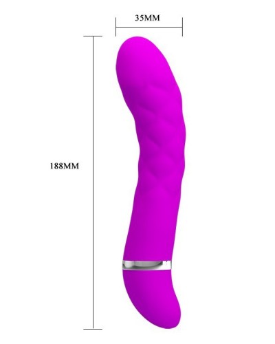 Vibromasseur design Truda 19.5 x 3.5cm - Violet pas cher