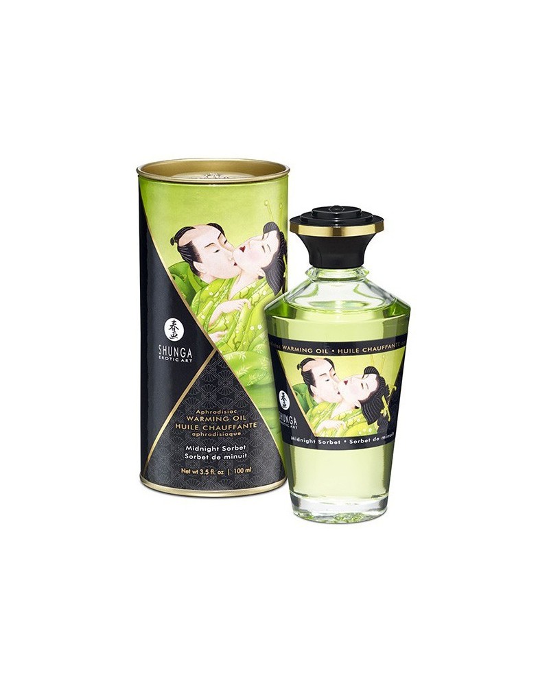 Huile de massage Chauffante Aphrodisiaque - Sorbet de MINUIT 100 mL pas cher