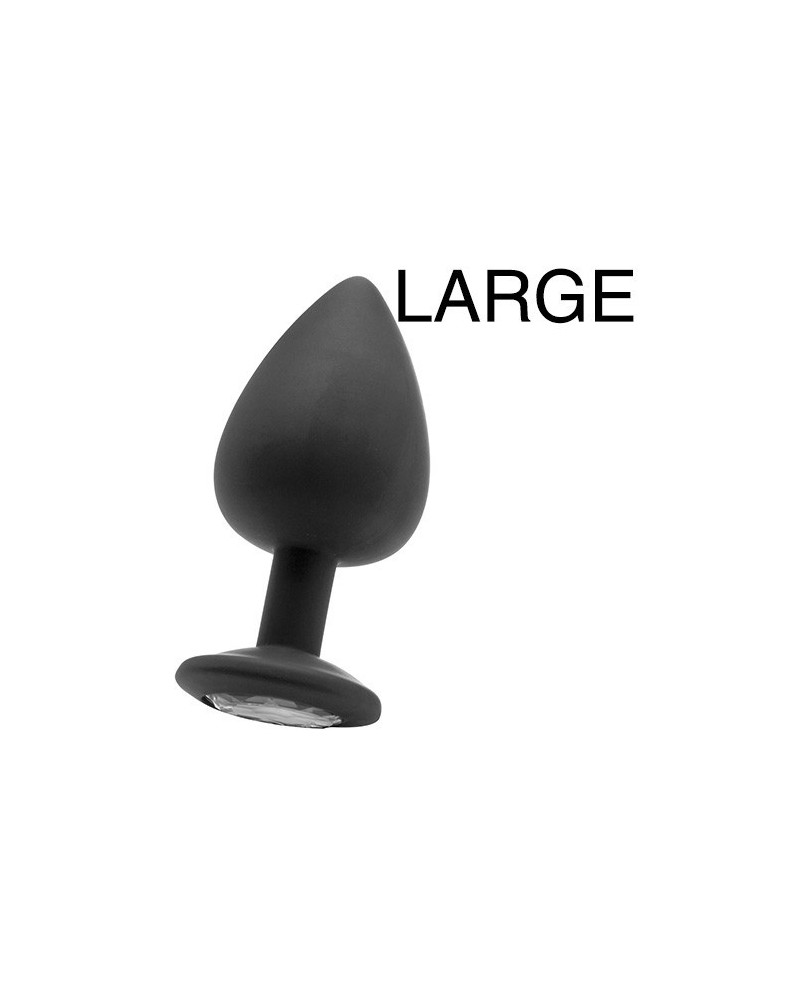 Plug Diamond LARGE  8 x 4.4 cm Noir pas cher